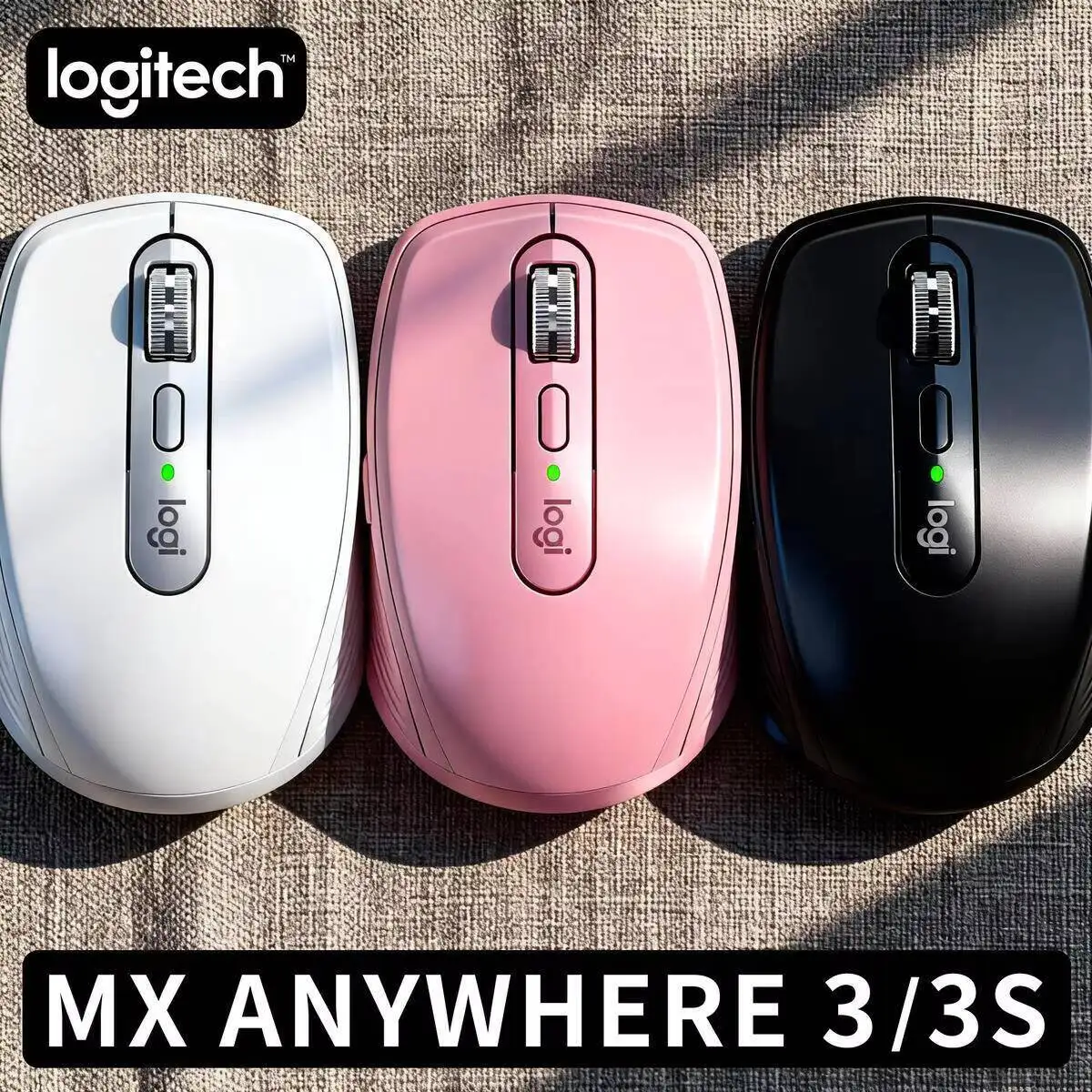 

Ergonomic MX Anywhere 3S - 8000 DPI Tracking, 3-Device Sync, Silent Click, Perfect for Shop Floor & Office Work