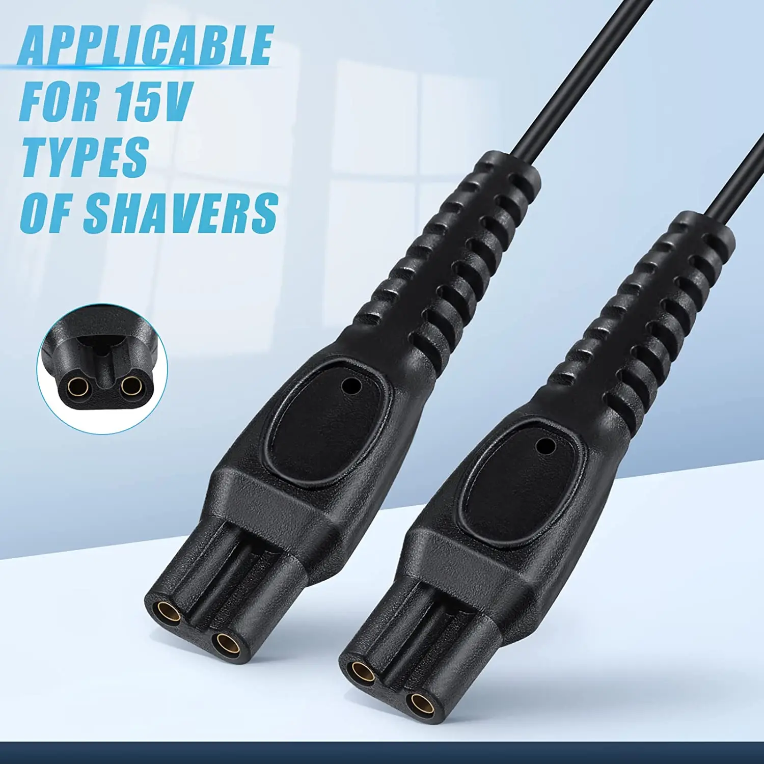 2 sztuki 15V USB jeden ostrze HQ8505 kabel do ładowarki kompatybilny z ładowarką Philips QP6520 QP6510 S5/ 7/9000, Aquatouch, Body