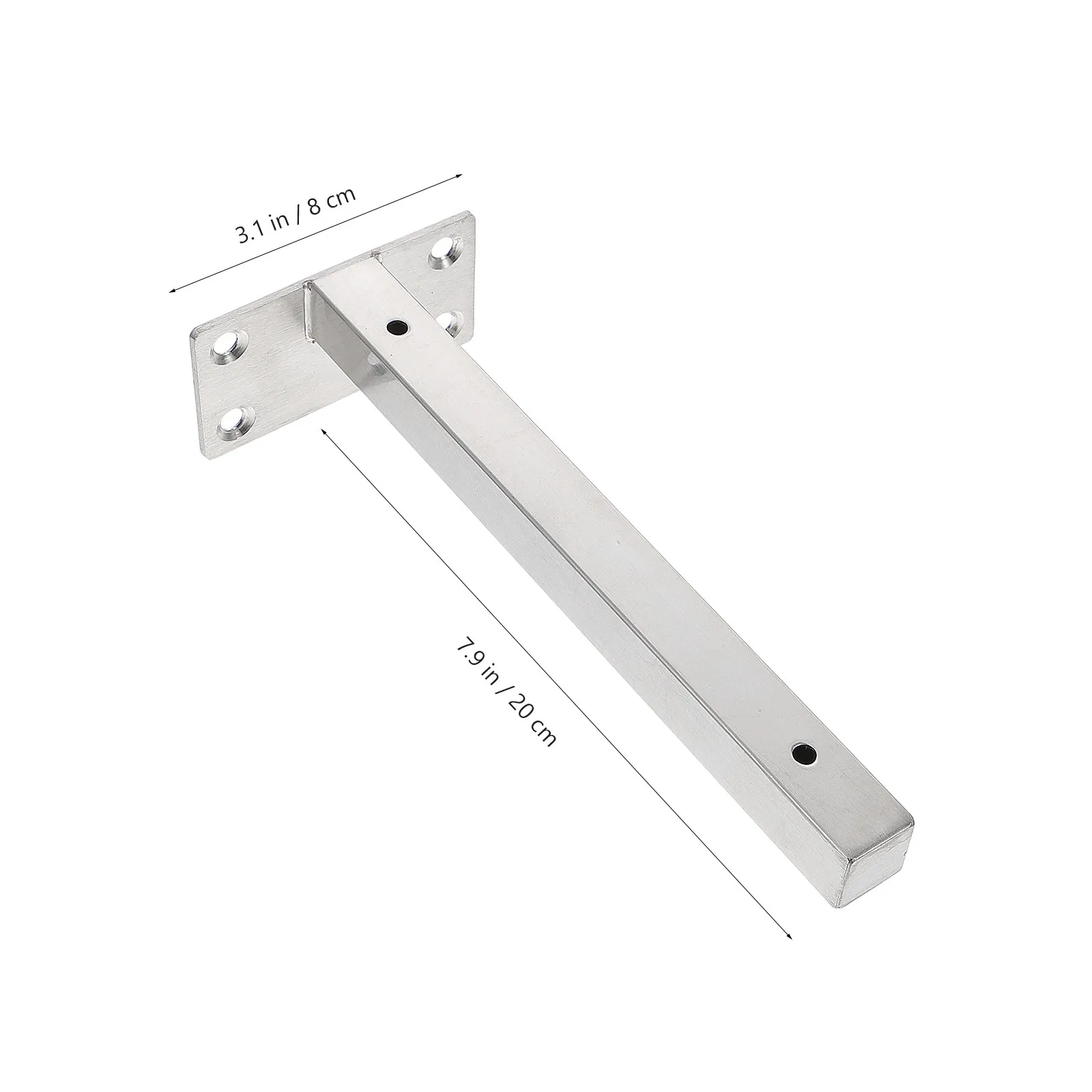 Stainless Steel Floating Shelf Brackets Heavy Duty Wall Mount Supports for Books Plants Frames Display 1 Set