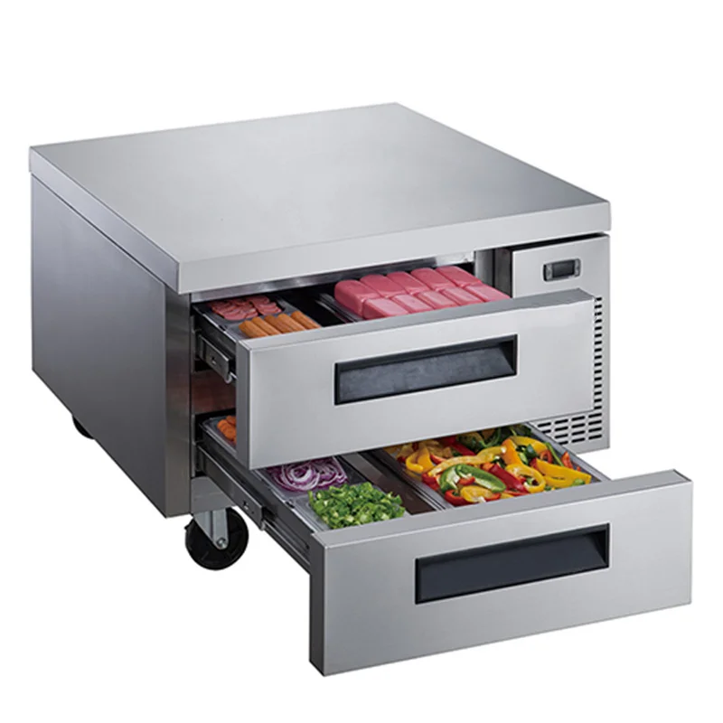 #For Professional Refrigeration Equipment Commercial Stainless Steel Chef Base With 2 Drawers Restaurant