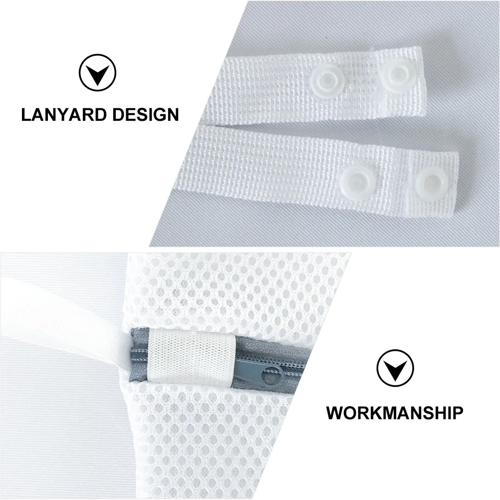 

1pc Shoe Washing Sneaker Laundry Mesh Bag Zippered Machine Washable With Binding Belt Travel Storage Bag For Sports Shoes Socks