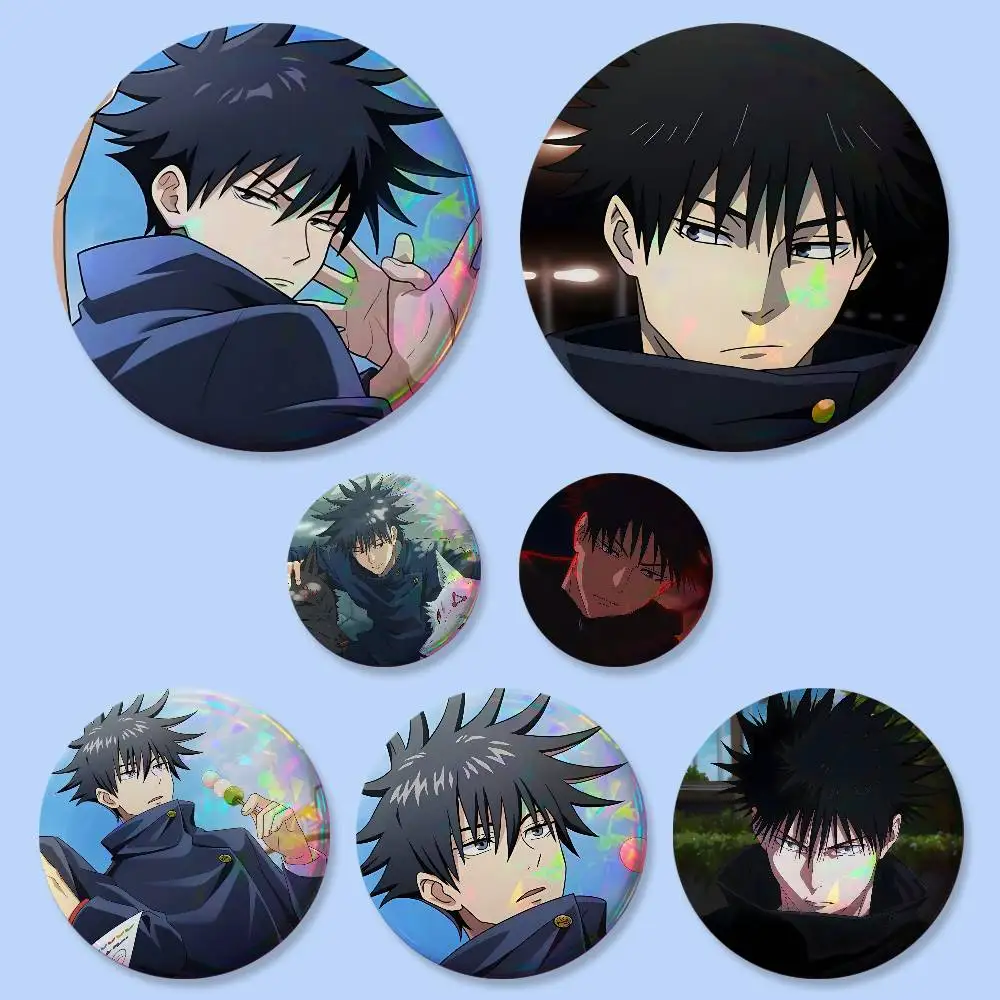 Anime Cartoon Megumi Fushiguro Badges Button Round Creative Pin Brooch Badge Bag Decor Accessories Fans Collect Friends Gifts