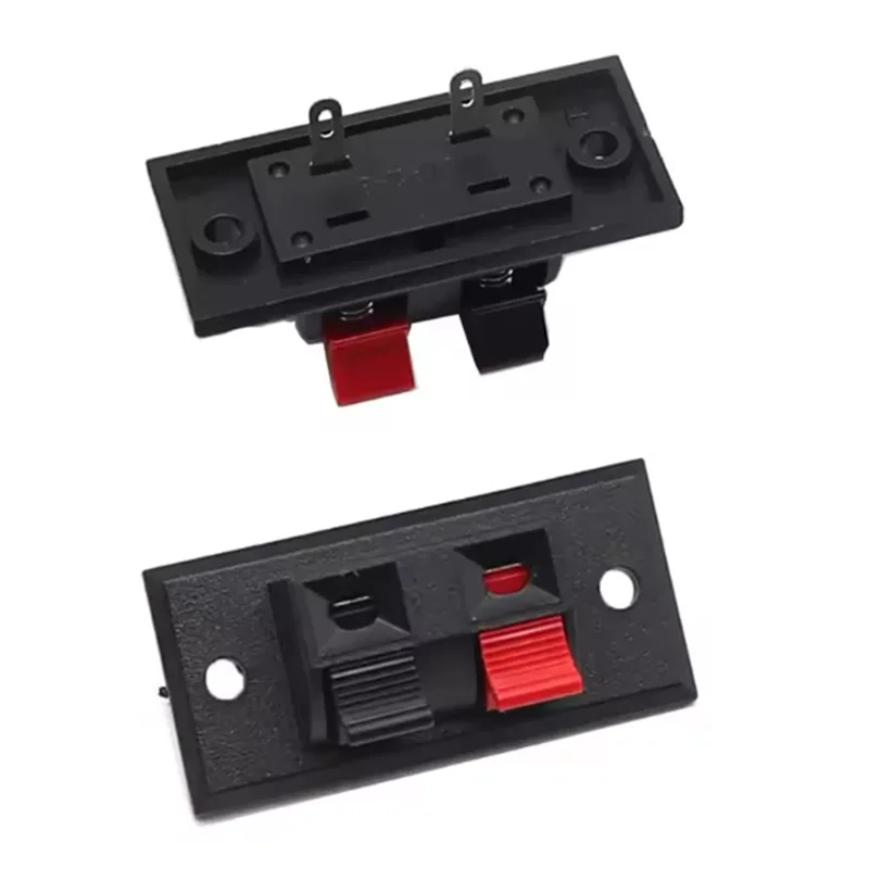 【5-1PCS】Plastic 2/4 Positions Connector Terminal Push In Jack Spring Load Audio Speaker Terminals Breadboard Clip
