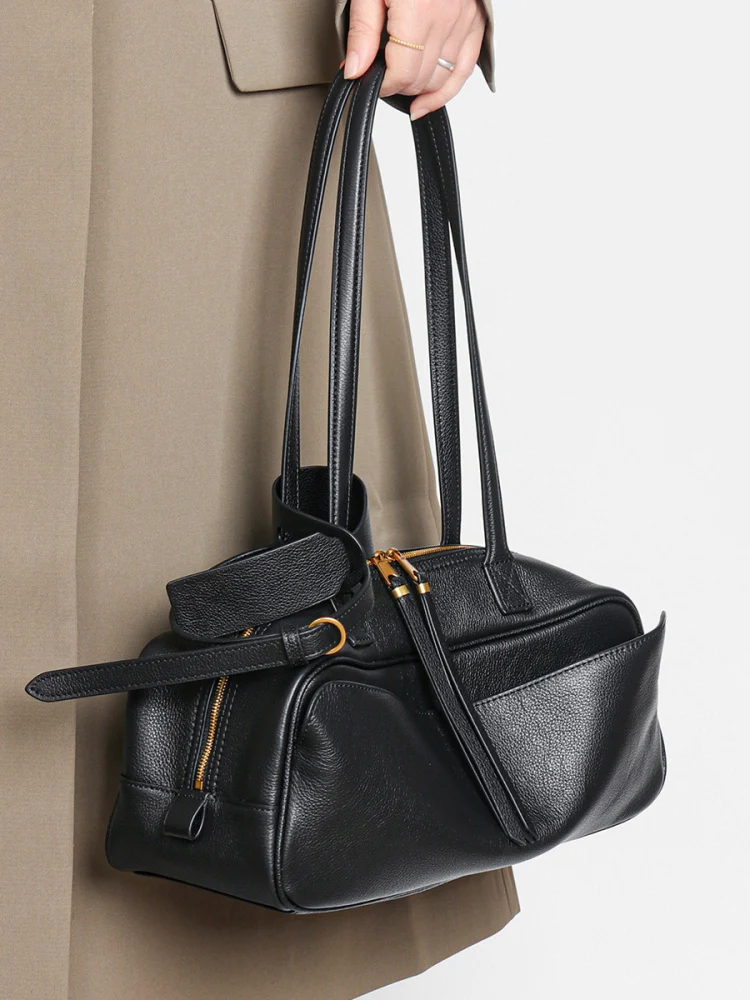 

Модная и высококачественная сумка через плечо из воловьей кожи с верхним слоем, простая и повседневная, универсальная горизонтальная квадратная сумка через плечо, модная