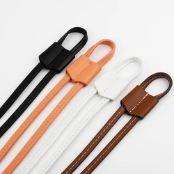Genuine Leather Women Detachable Bag Strap DIY Replacement Bucket Bag Drawstring Rope Backpack Beam Pocket Purse Accessories