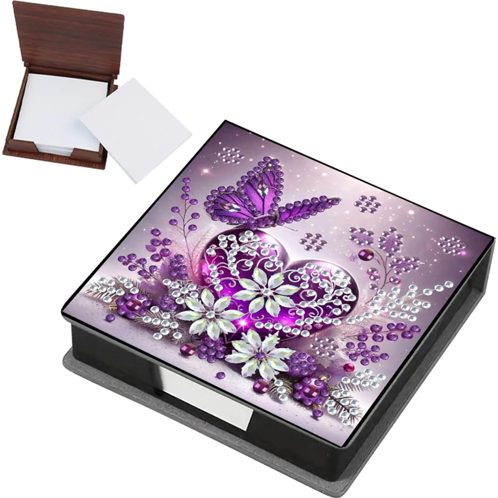 

PU 5D Diamond Painting Kit Note Box DIY Diamond Art Notepad Box (Butterfly)