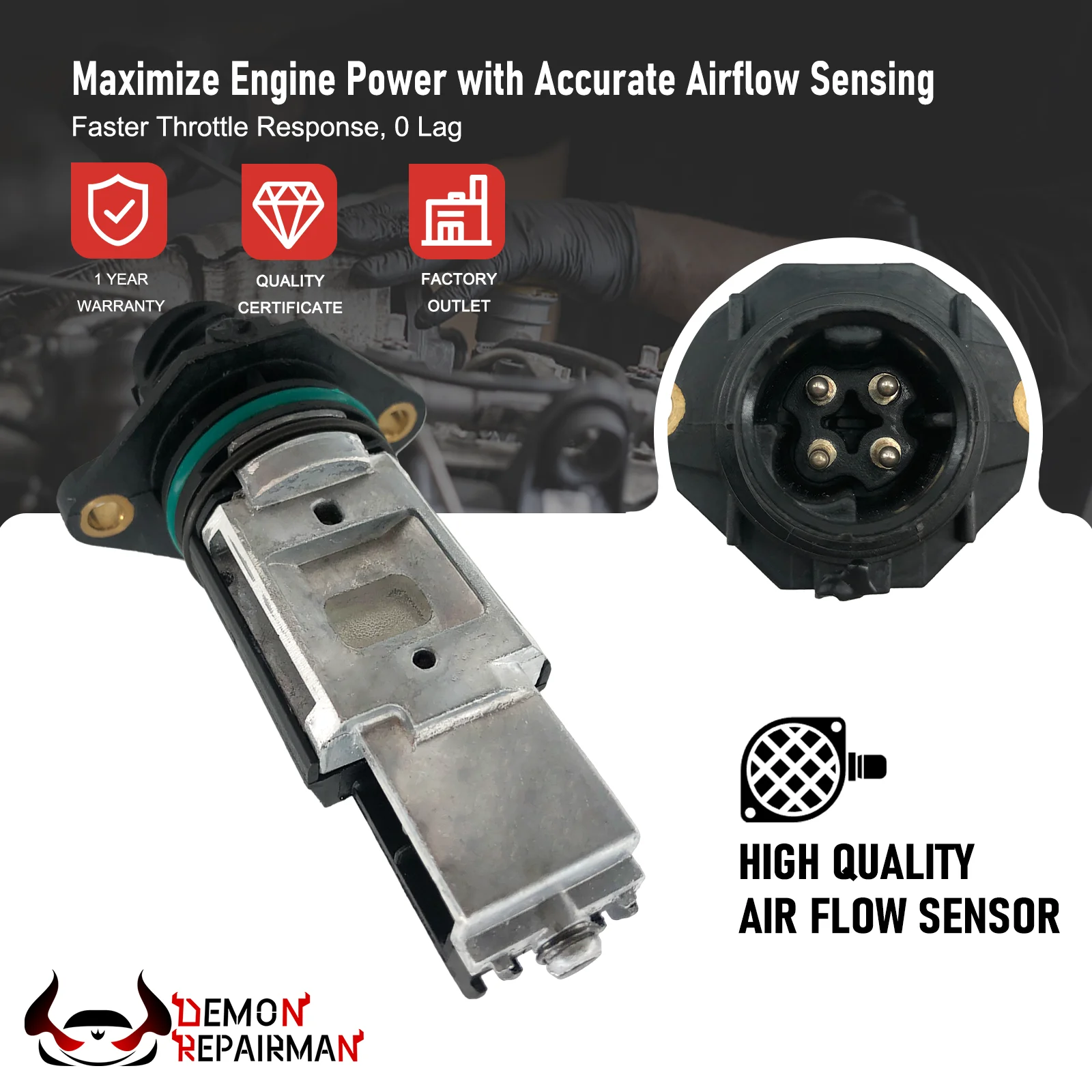 Mass Air Flow MAF Sensor For BMW E36 318is 318ti 318 i is ti Z3 E46 318i E38 750i 750iL E31 850Ci 0 280 217 110 13 62 1 736 224