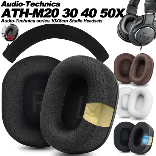 Reemplazo para Audio-Technica ATH-MSR7b M10X/M20X/M30X/M40X/M50X/PRO5v/SX1a/10X8cm 100X80mm almohadillas para auriculares