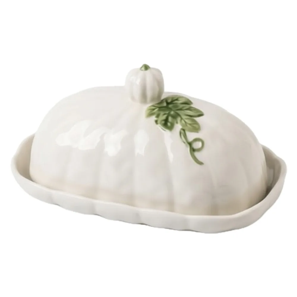 Pumpkin Ceramic Butter Dish 5