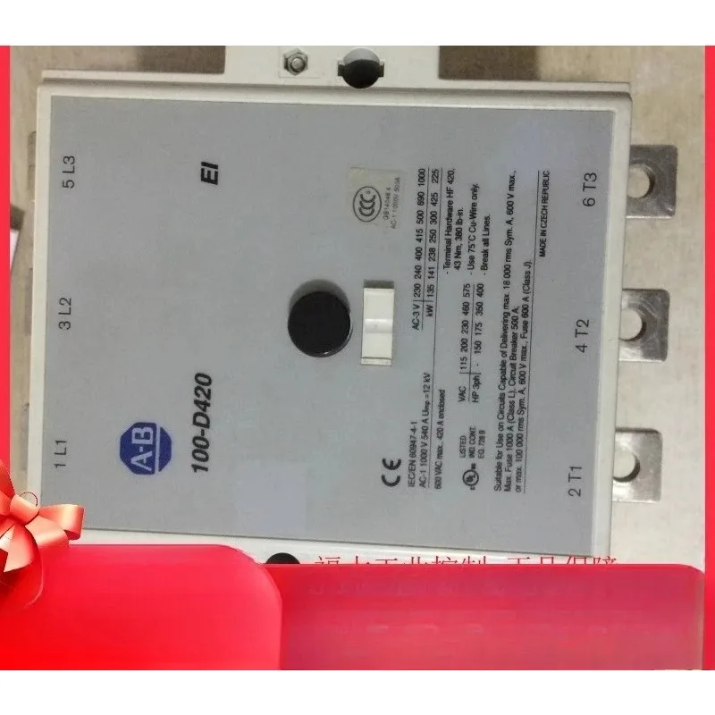 Allen-Bradley (AB) 100-D Series IEC Contactor – 100-D420EA11 (420A) & 100-D300ED11 (300A), 3-Pole Motor Control Switch