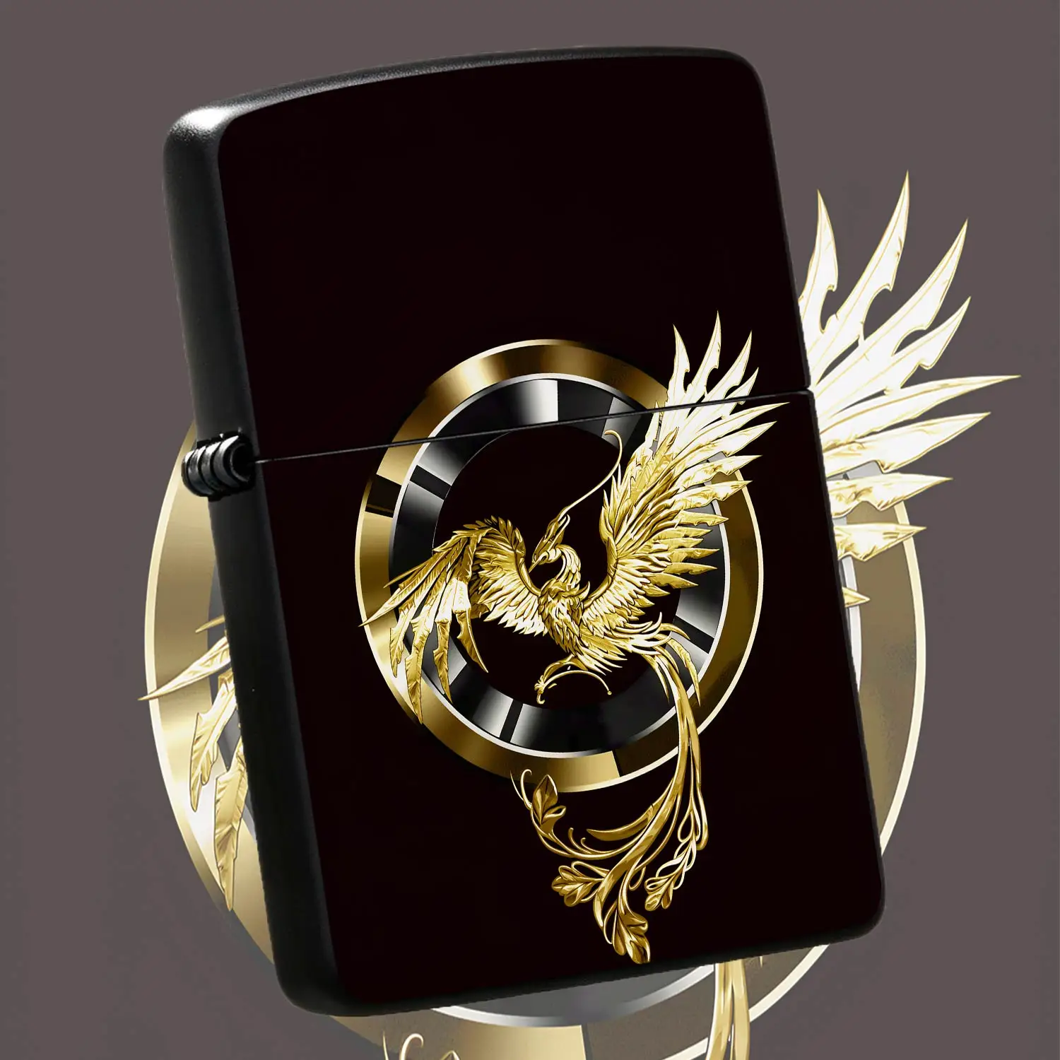 Luxury Golden Phoenix Pattern Portable Igniter, All-Scene Compatible For Daily Commute, Outdoor Trips, Business Gatherings, Exquisite Craft, Premium Decorative Practical Item, Ideal Choice For Personal Use And Gifting O A Humorou And Intere