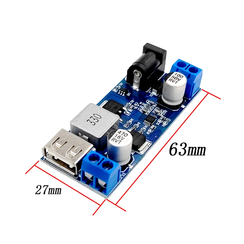 DC-DC 24V/12V To 5V 5A Step Down Power Supply Buck Converter Replace LM2596S Adjustable USB Step-down Charging Module For Phone