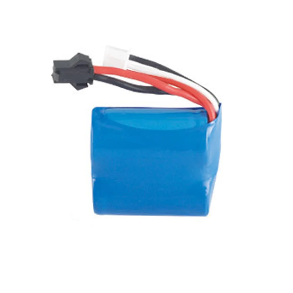 2PCS/lot 7.4V 600mAh Li-ion battery 18350 for H100 H102 S2 High speed RC boat 18350 SM Plug free shipping