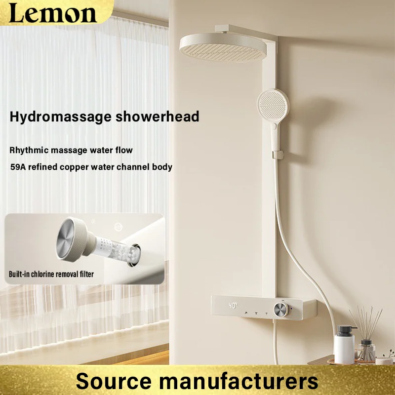 

Bathroom shower set intelligent digital display dechlorination skin care hydropower multifunctional handheld