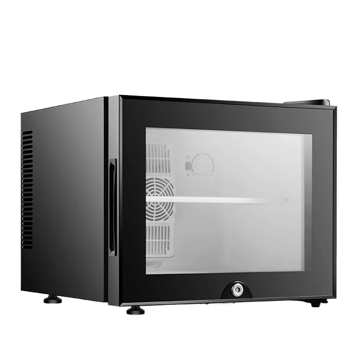 

Commercial clear Glass Stainless Steel Small Beverage Refrigerator for Hotels