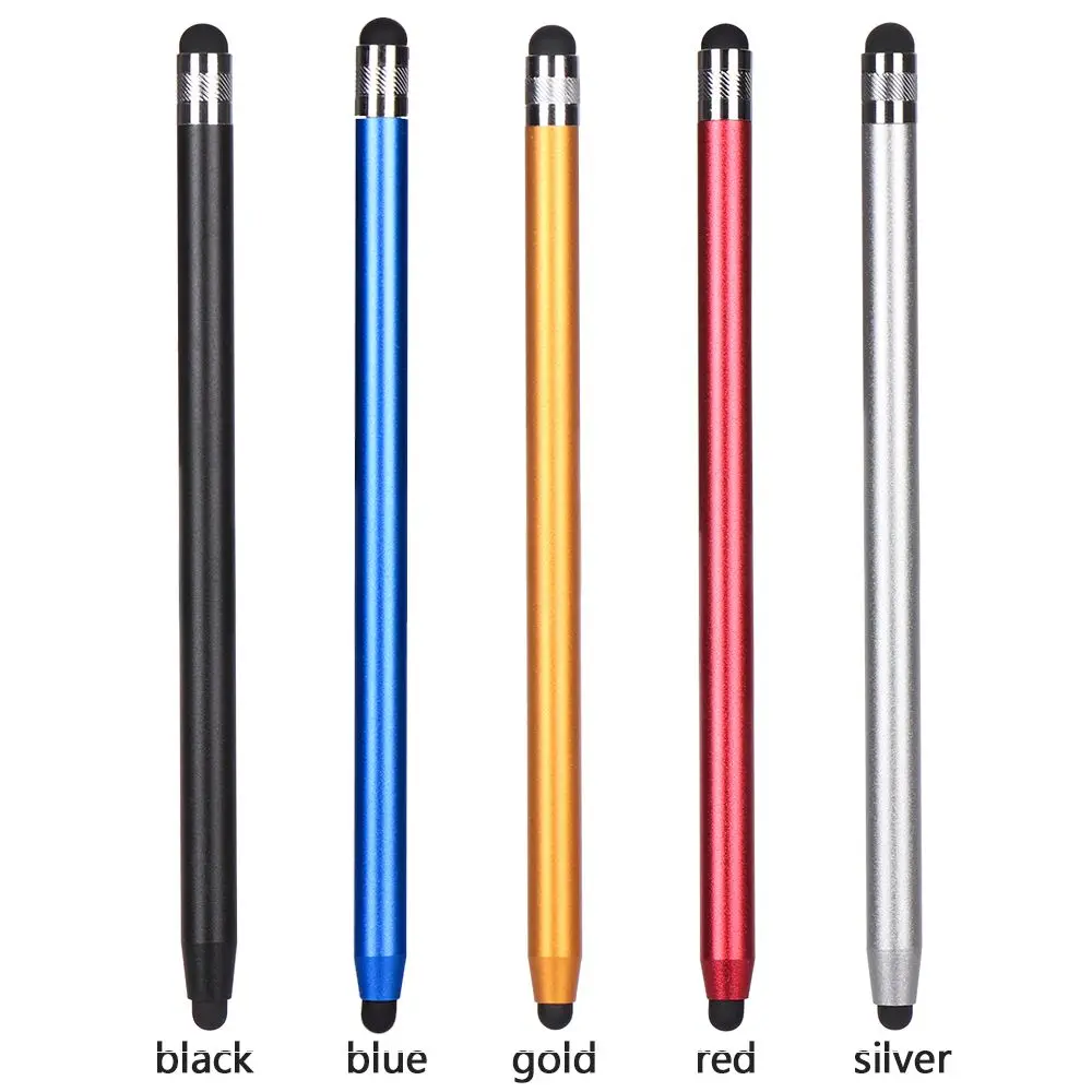 Portable Tablet Phone Sensitive Universal Capacitive Stylus Touch Screen Pen Drawing Pen Dual Silicone Tips