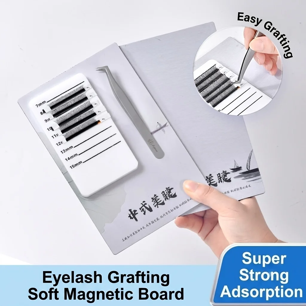 Soft Magnetic Eyelash Extension Board Grafting Lash Pallet Display Plate Picking Tray False Eyelash Auxiliary Tools Salon
