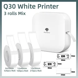 Phomemo Q30 Thermal Label Printer Similar as D11 D110 D101 Labeling Machine Wireless Bluetooth Label Maker with Label Sticker