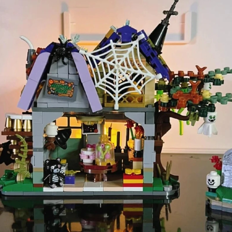LOZ – blocs de construction originaux, maison de citrouille, chariot d'halloween, vue sur la rue, modèle de décoration, jouets pour enfants, cadeau d'anniversaire, nouvelle collection