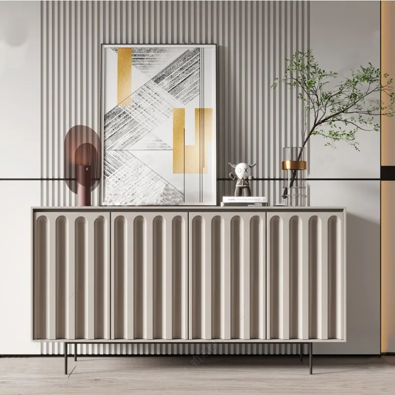 شرفة دخول من الخشب الصلب ذات الطلاء الإيطالي وخزانة تخزين بسيطة وحديثة #3