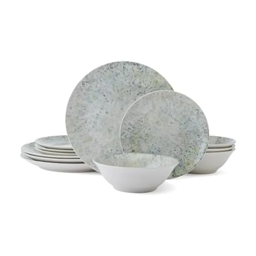

Warren 12 Piece Dinnerware Plate Bowl Set Service for 4
