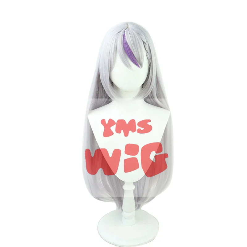 VTuber La+ Darknesss Cosplay Wig Hololive Laplus Cosplay Youtuber Girls holoX Highlight Purple Long Straight Heat Resistant Hair