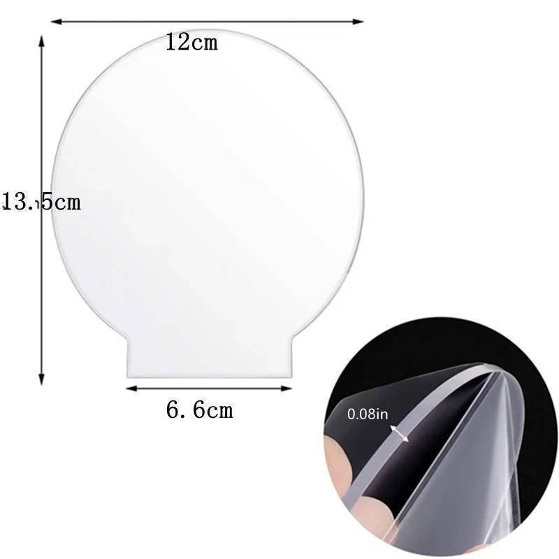 

5/10/20/30PCS Round Acrylic Clear LED Light Base Sign DIY Display Project Circle Painting Creative Supplies