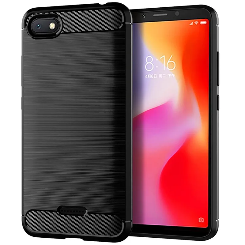 Soft Cover for Redmi 6A Carbon Fiber Silicone Case for xiaomi redmi 6a Redmi6A Back Phone Cover Coque Fundas