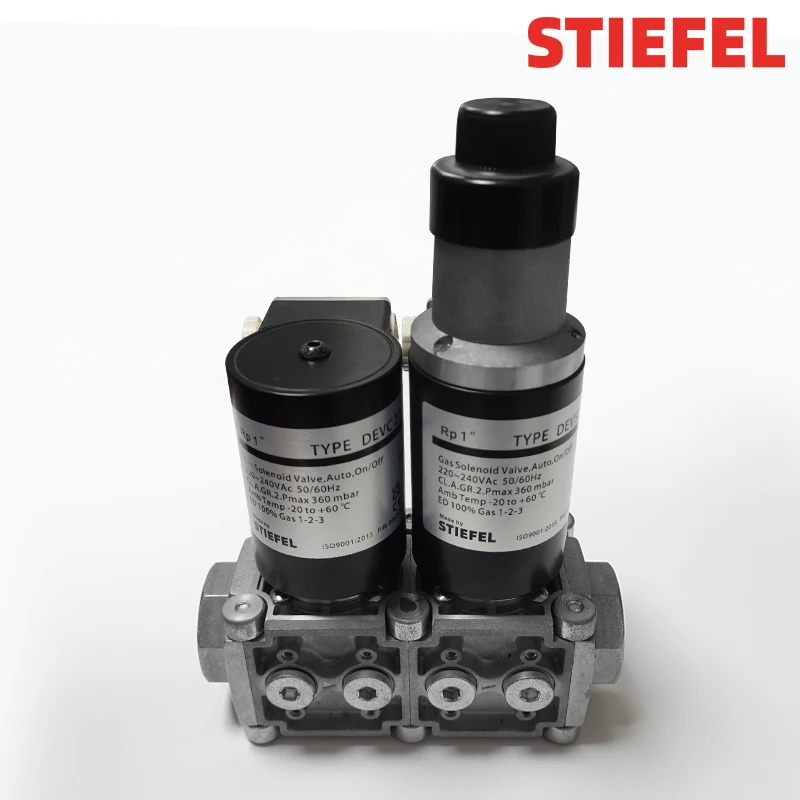 複合ソレノイドバルブセット 360mbar 急速・遅速開閉 工業用バーナー向け カスタマイズ可能 OEM対応 一般構造