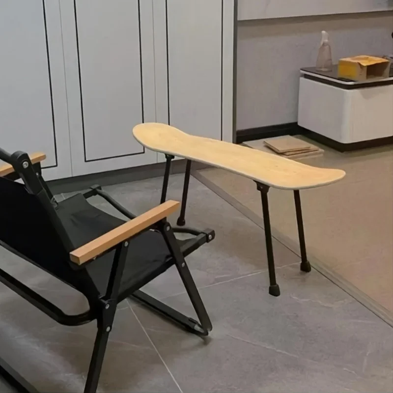 Foldable Metal Table Leg Brackets (4Pcs), Multi-Purpose Adjustable Support for Coffee Table, Desk & Portable Travel Use