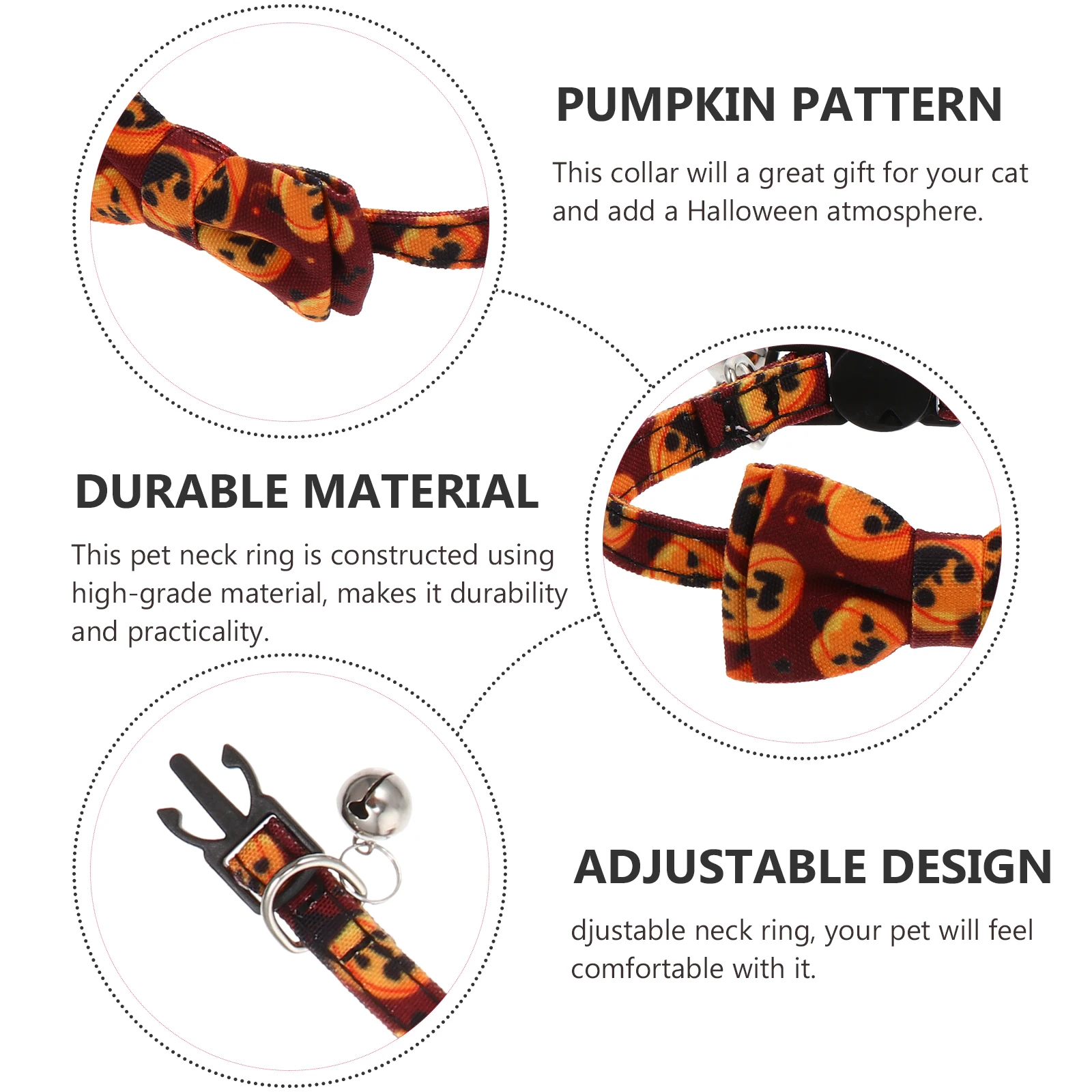 

Bow Collar for Dogs Grooming Pet Necklace Adjustable Supplies Halloween One Piece