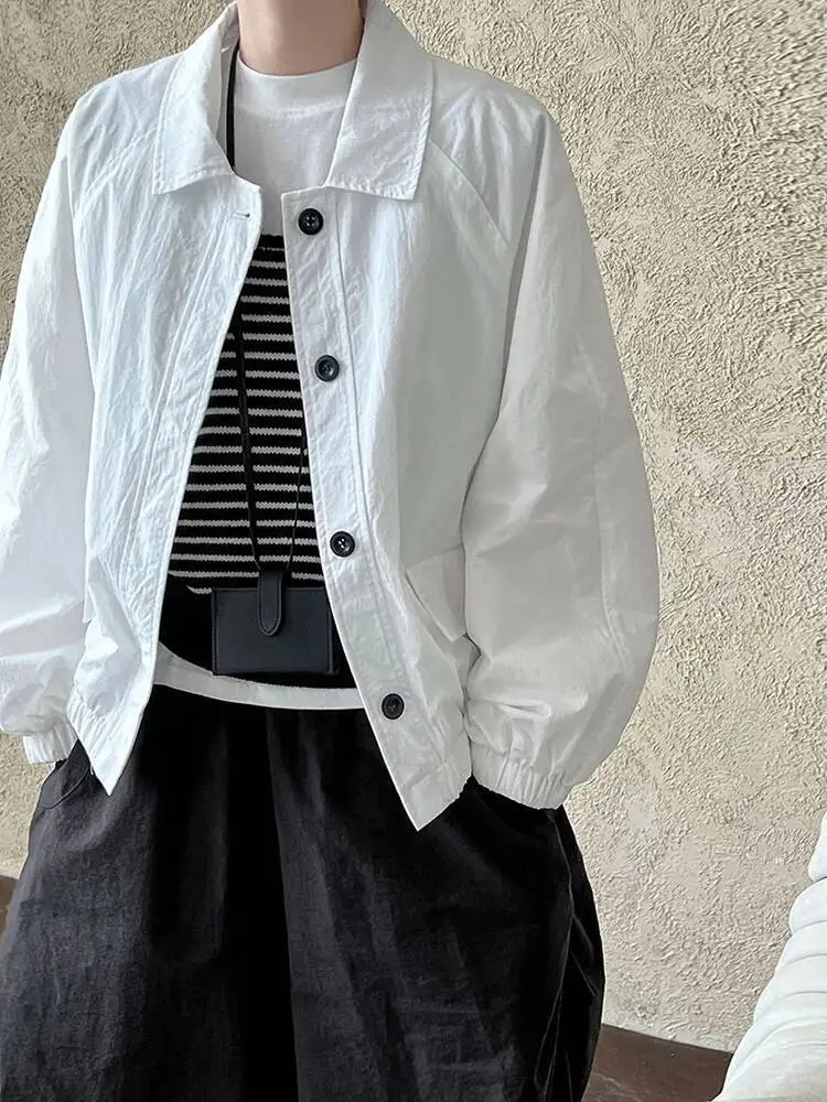 

Wine Red Pocket Big Size Casual Thin Jacket New Lapel Long Sleeve Women Coat Fashion Tide Spring Autumn