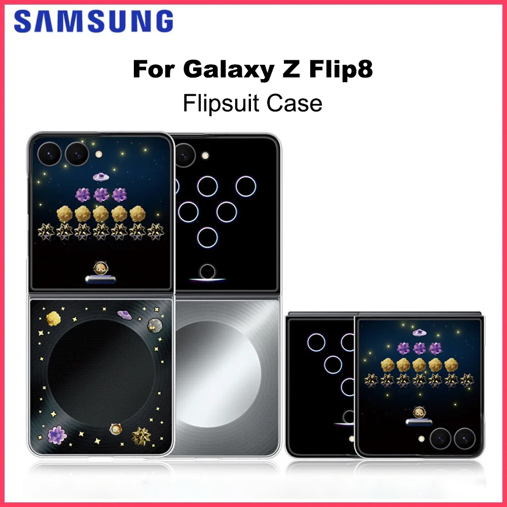Original For Samsung Galaxy Z Flip8 Flipsuit Case Insert Cards LED Light Effects Smartphone Protective Case EF-FF776