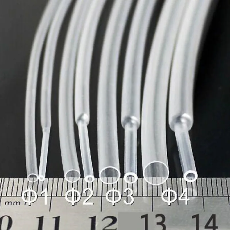 1 Meter 2:1 Transparent Clear 2mm 3mm 4mm 5mm 6mm 8mm 10mm Heat Shrink Heatshrink Tubing Tube Sleeving Wrap Wire