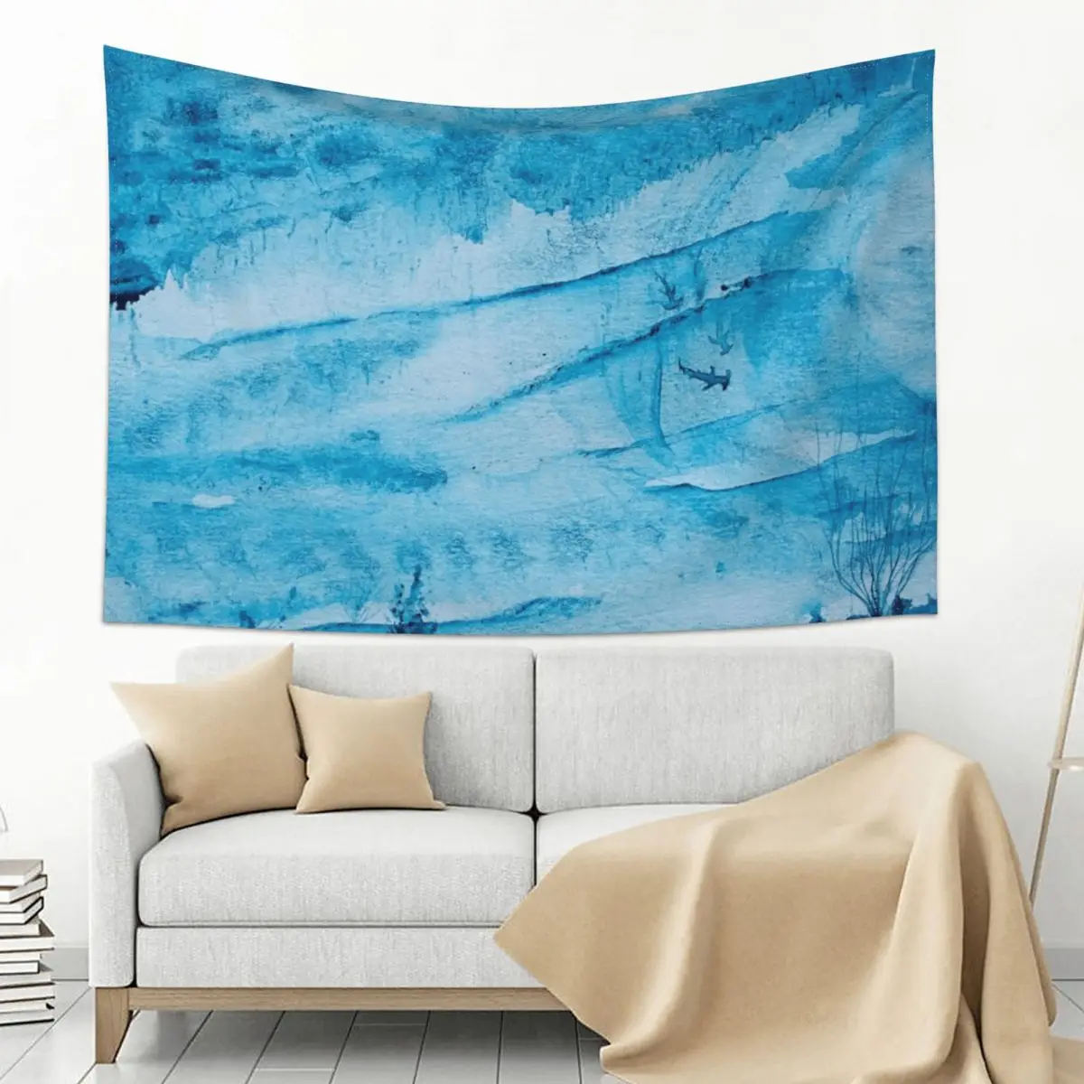 

Hammerhead sharks in deep water Tapestry
