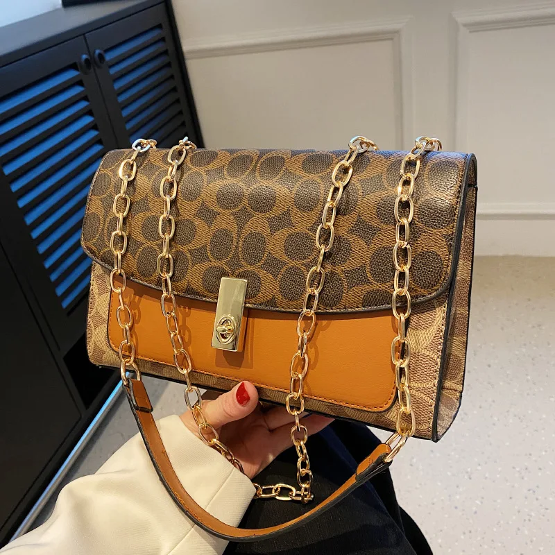 

Retro Print Square Bag for Women, Vintage Shoulder Bag, Elegant Top Handle Crossbody Purse for Daily Use, Fashionable Clutch