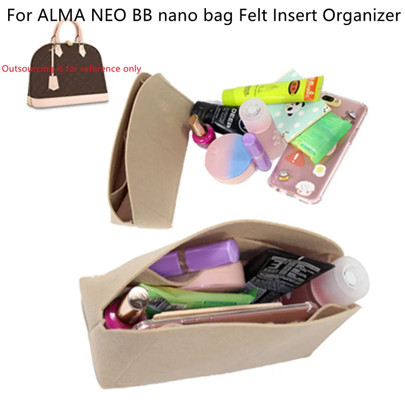 For ALMA NEO BB nano Organizer Bag Liner Purse Insert Organizer Travel Handbag Premium 2/3MM Premium Felt vip bag