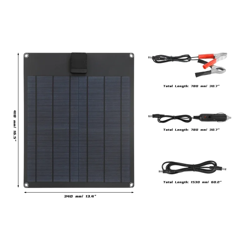 100W 12V/18V Solar Panel Portable USB TypeC Output Battery Charger Solar Cell Board Car Charger for Phone RV Car Boat Yacht