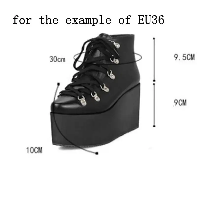 ASILETO knee Boots Women motorcycle boots wedges shoes platform High Heels Shoes lace up botas zapatos S750 image 3