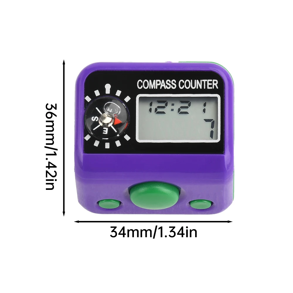 Handheld Electronic Counter Resettable Finger Digital Bead Timer LCD Digit Display 5 Digit LCD Hand Tally Counter Clicker