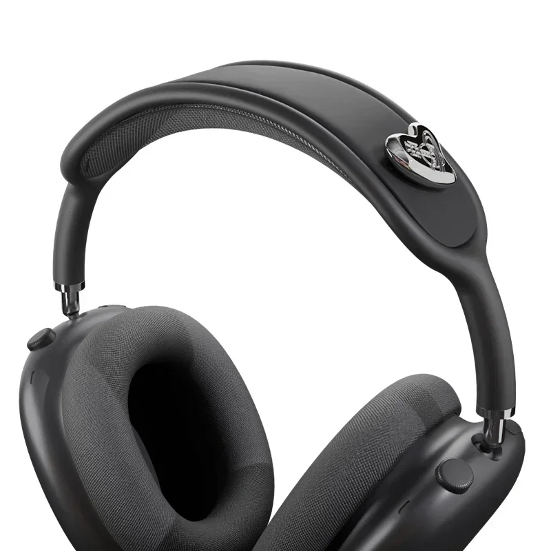 Airpods Max กรณี y2k Custom Silver Love หูฟังตกแต่ง AirpodsMax กรณีสิ่งที่แนบมาหูฟัง Hand Beam อุปกรณ์เสริม