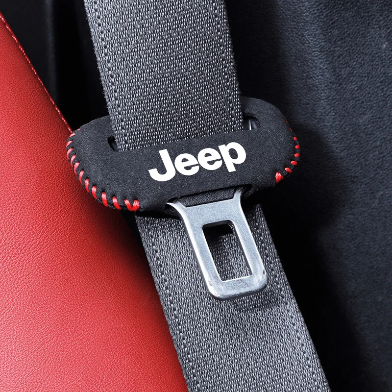 Car Seat Safety Belt Buckle Cover Interior Accessories For Jeep Grand Cherokee Wrangler JK Gladiator Compass Renegade Patriot