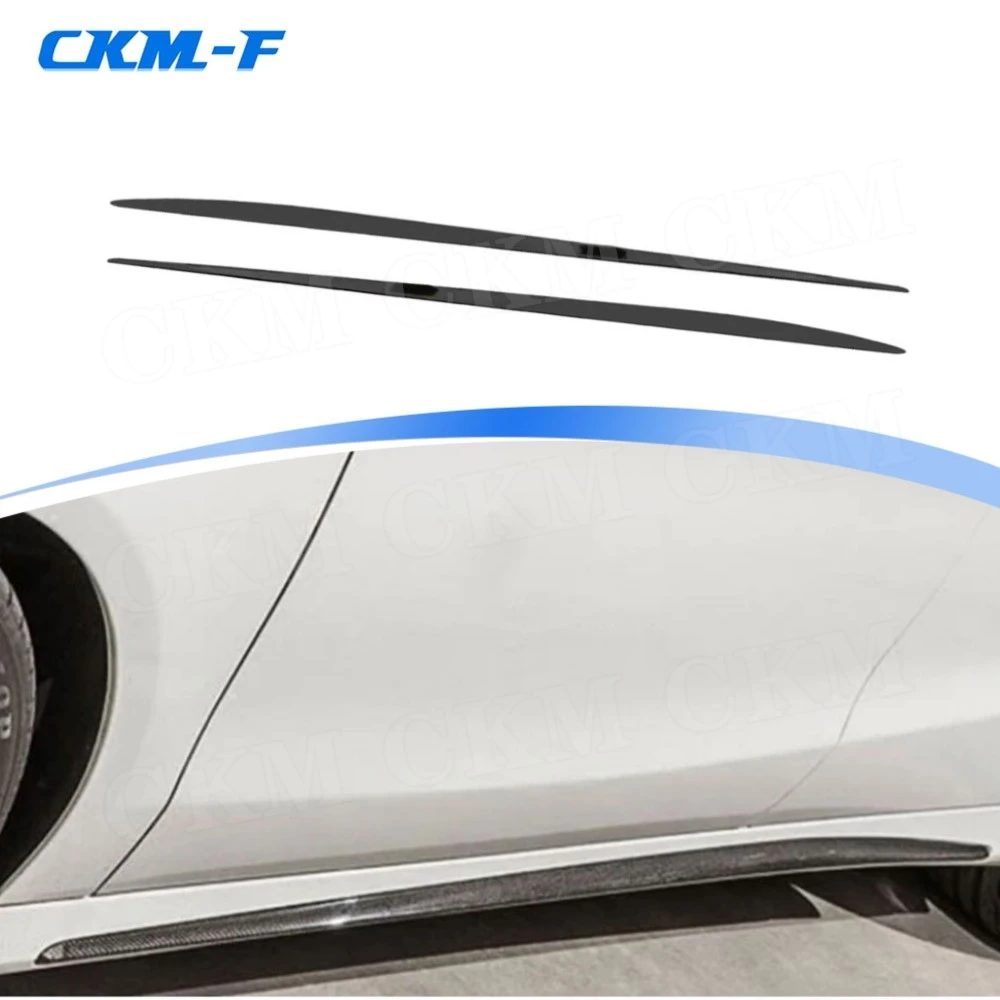 Carbon Fiber Side Skirts Lip Chin Apron Body Kits for Benz W117 CLA CLA250 CLA260 CLA45 AMG 2013-2019 FRP Side Bumper Extension