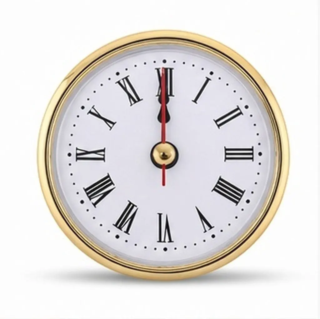 1Set Handcrafted Iron Dial Clock with Gold Trim Round Quartz Movement Insert for Office Home Wall Clock DIY Replacement Parts