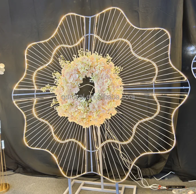 

Factory wholesale wedding stage decorations, LED background photos, props, leaf arch lights, event parties