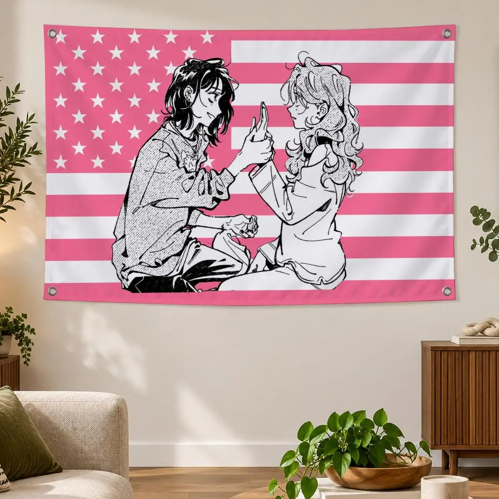 Manga TGSWIIWAGAA Romance Expressive T-TGSWIIWAGAA Flags Banner Decor for Bedroom,Garden,Party,Club,Gaming Room,Indoor Outdoor
