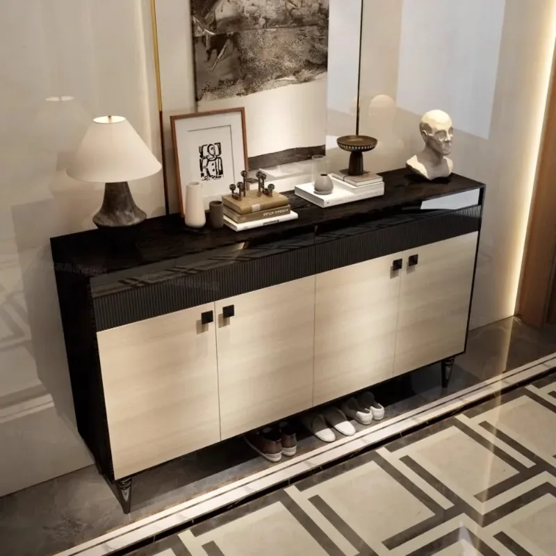 

Luxury Hotel Modern Shoe Rack Side Living Room Shelf Organizer Shoe Cabinets Entryway Entrance Hall Design Furniture Accessories