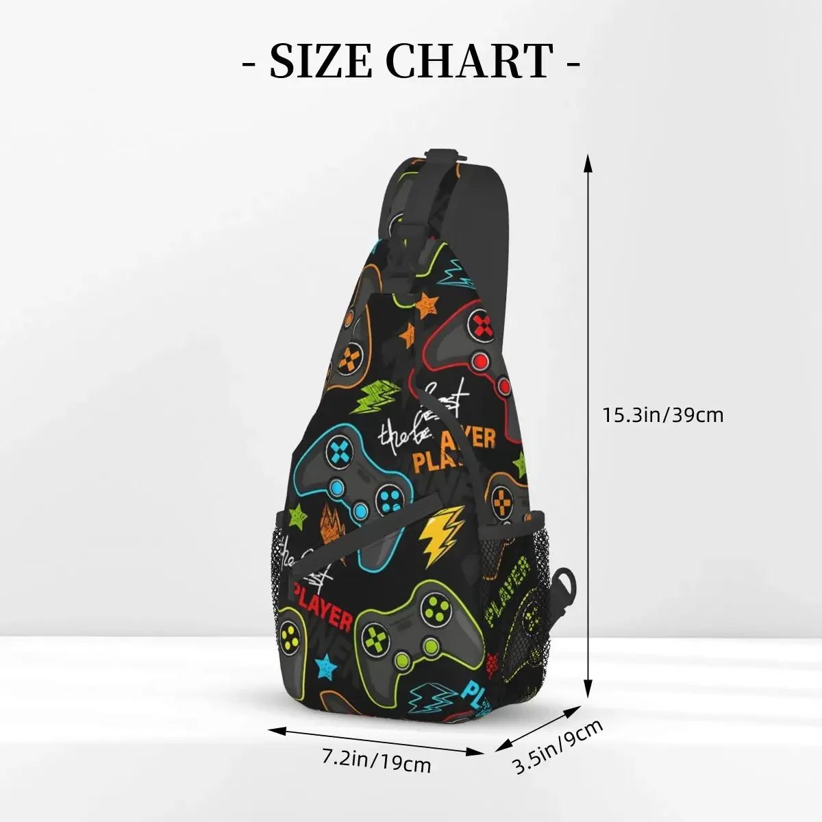 The Best Player Crossbody Chest Bags Game Controller Pockets Travel Pack Messenger Sports Teens Shoulder Bag Unisex