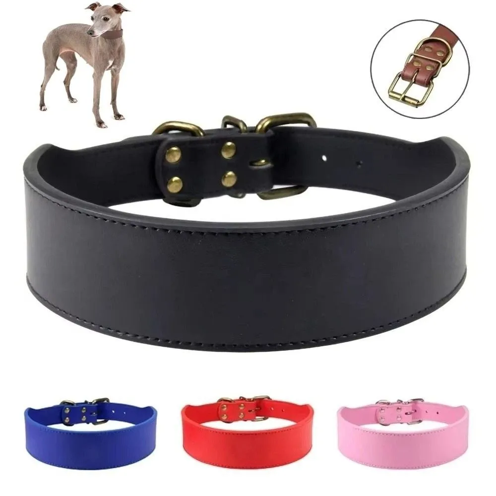 

Comfortable Microfiber Leather Dog Collars 5cm Width Adjustable Pet Neck Straps Durable L-3XL Fish Shape Collar Bulldog