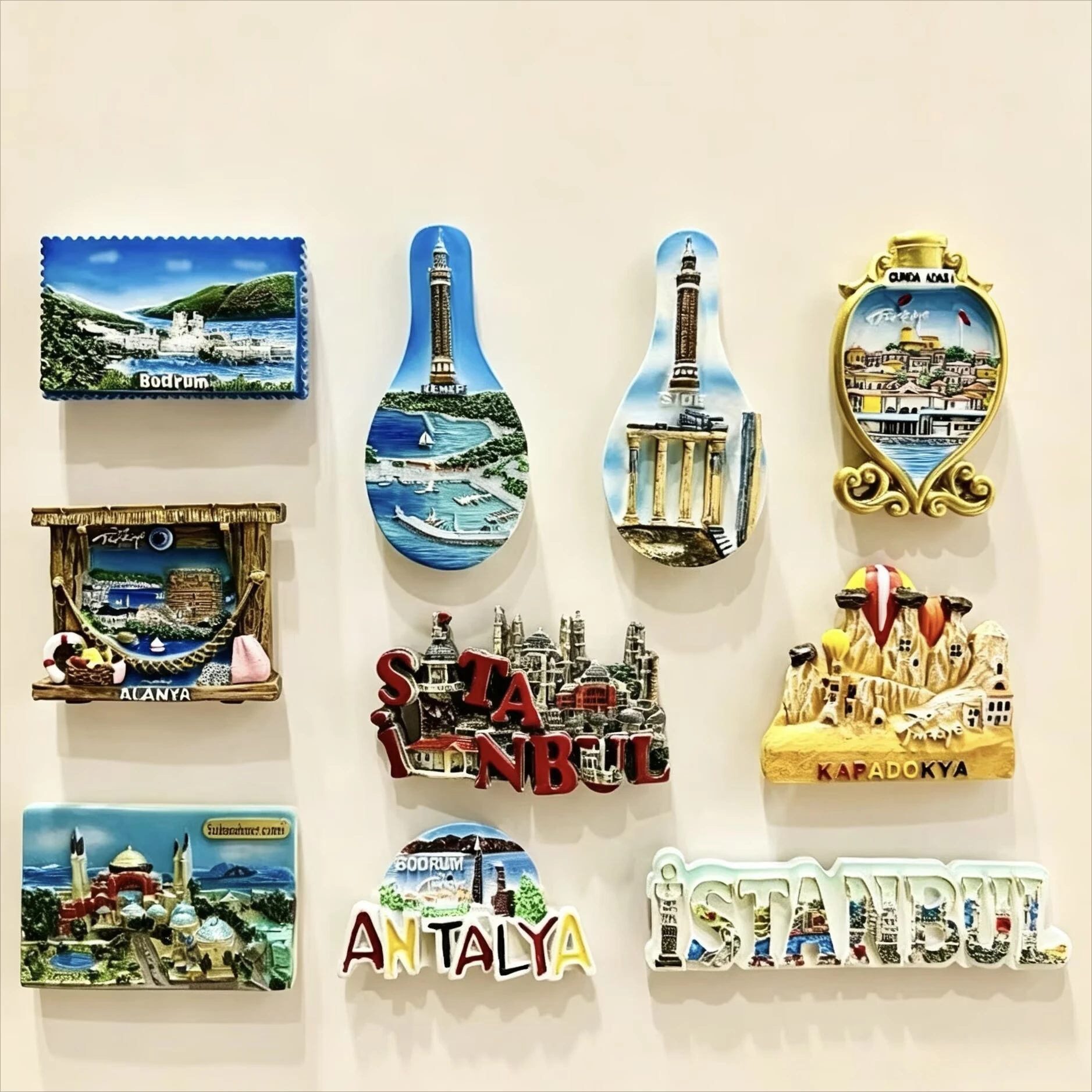 Creative Turkey 3D Fridge Magnets Souvenir Ornament Resin Refrigerator Magnets Sticker Collection Handicraft Gift Decoration